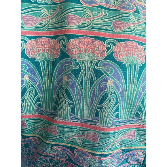 Silk jacket with Art Deco print by Adrianna Papell, size 14 - Picture 7 of 8